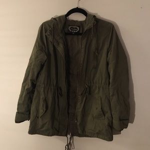 green utility jacket